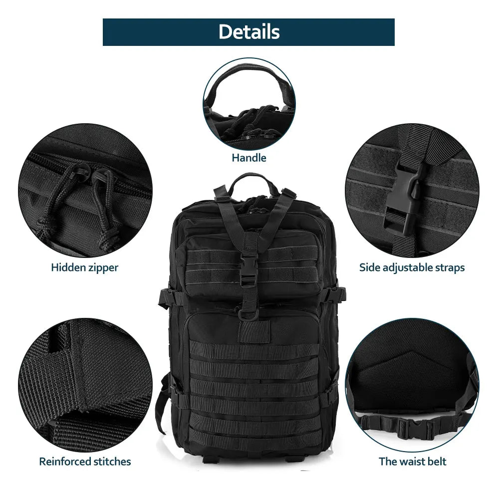 25L/50L 1000D Nylon Waterproof Trekking Fishing Hunting Bag Backpack Outdoor Rucksacks Tactical Sports Camping Hiking