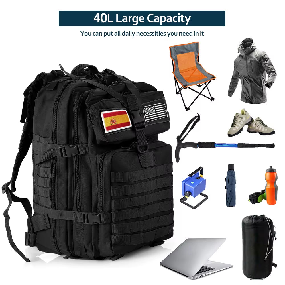 25L/50L 1000D Nylon Waterproof Trekking Fishing Hunting Bag Backpack Outdoor Rucksacks Tactical Sports Camping Hiking